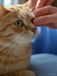 olho de um gato cego