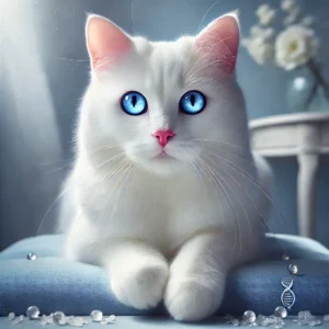 Gato Branco de Olhos Azuis