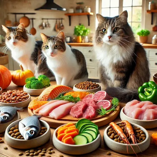Dieta de Gatos com Alimentos Crus