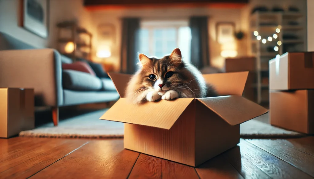 Por que os gatos adoram caixas