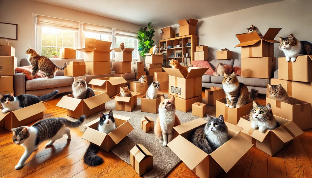 Por que os gatos adoram caixas