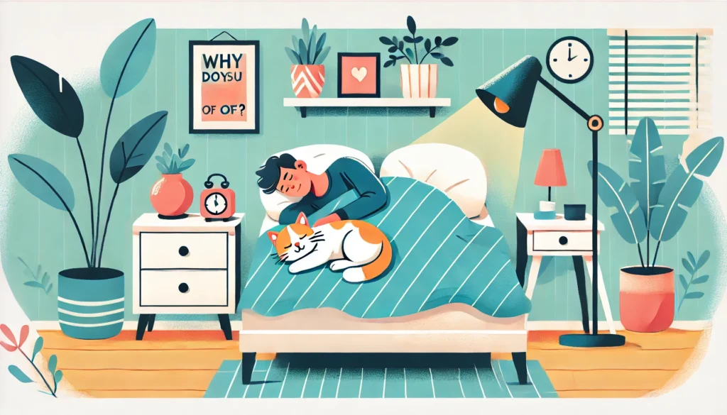 Por que os gatos dormem em cima de você