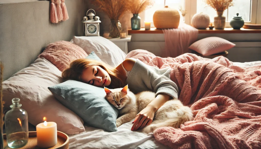 Por que minha gata dorme no meu travesseiro na menstruação?
