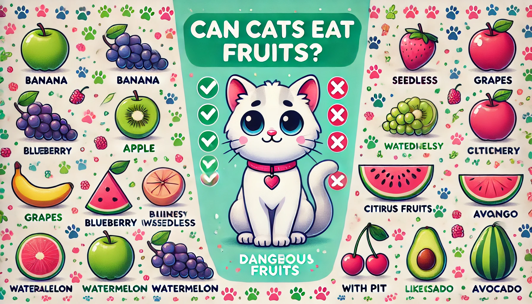 Gato pode comer frutas