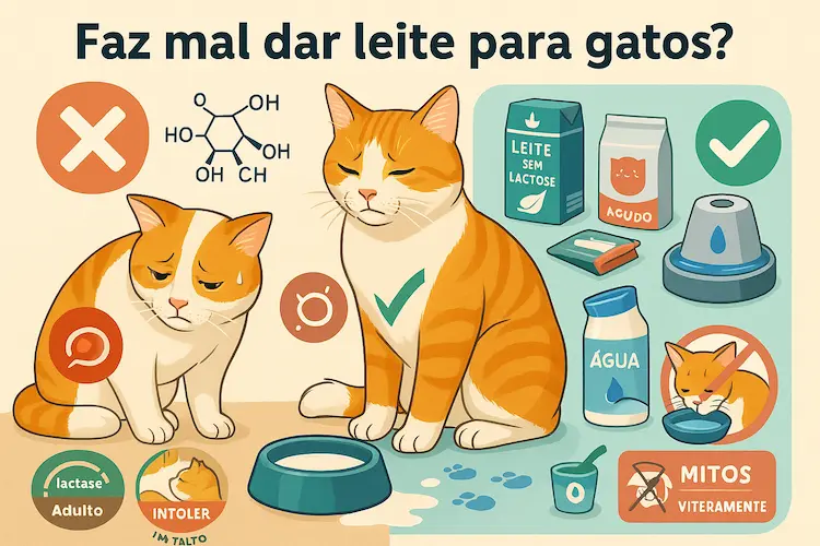 Faz mal dar leite para gato