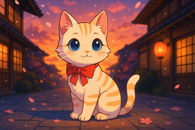 Gato em Anime
