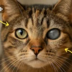 olho de um gato cego