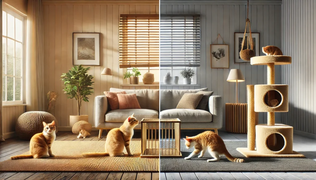 gatos marcam território