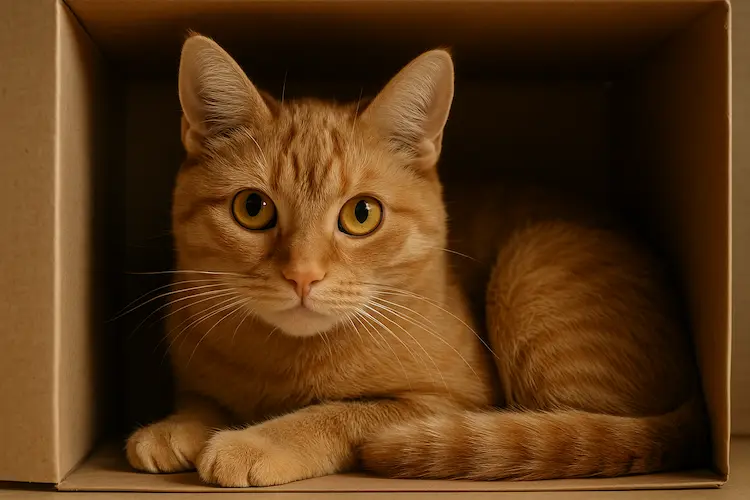 Por que os gatos adoram caixas