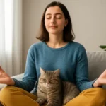 meditação com gatos