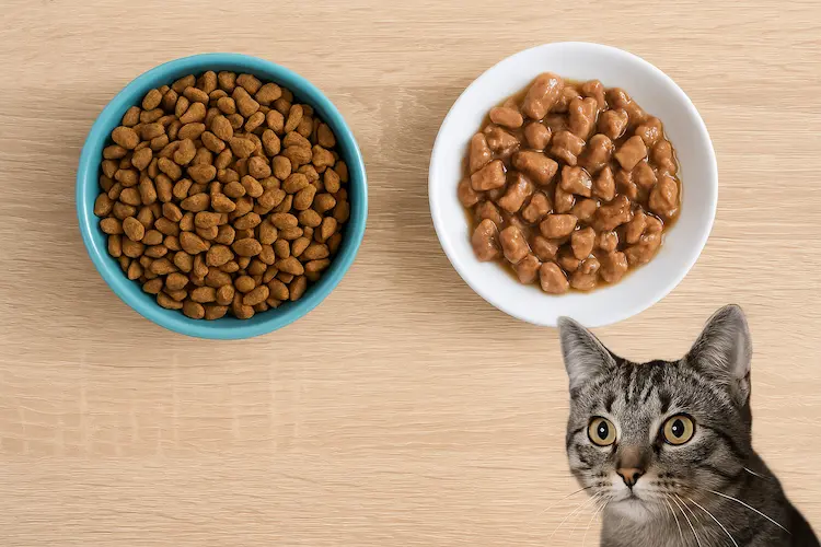 Ração seca ou úmida para gatos