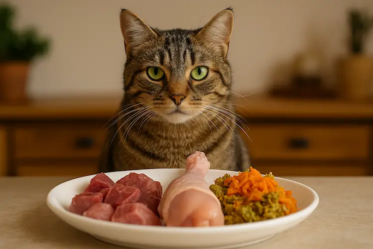 Dieta de Gatos com Alimentos Crus