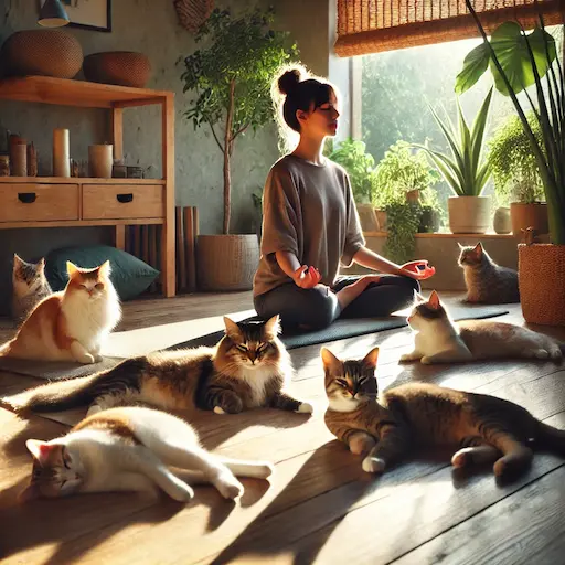 Meditação com Gatos