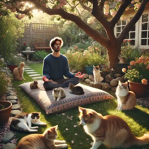 Meditação com Gatos