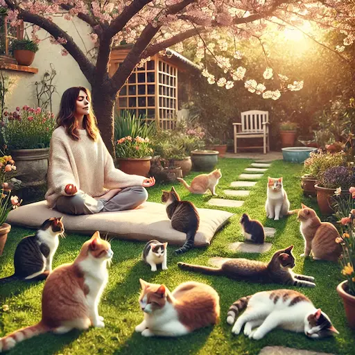 Meditação com Gatos