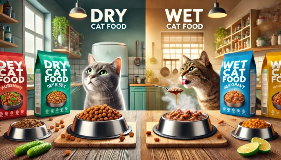 Ração seca ou úmida para gatos