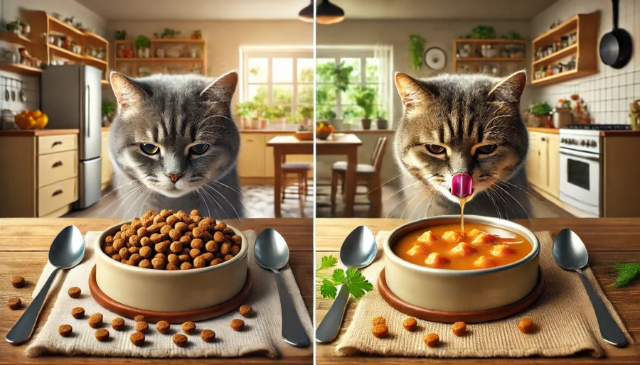 Ração seca ou úmida para gatos