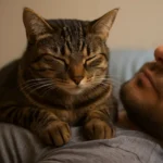 Por que os gatos dormem em cima de você