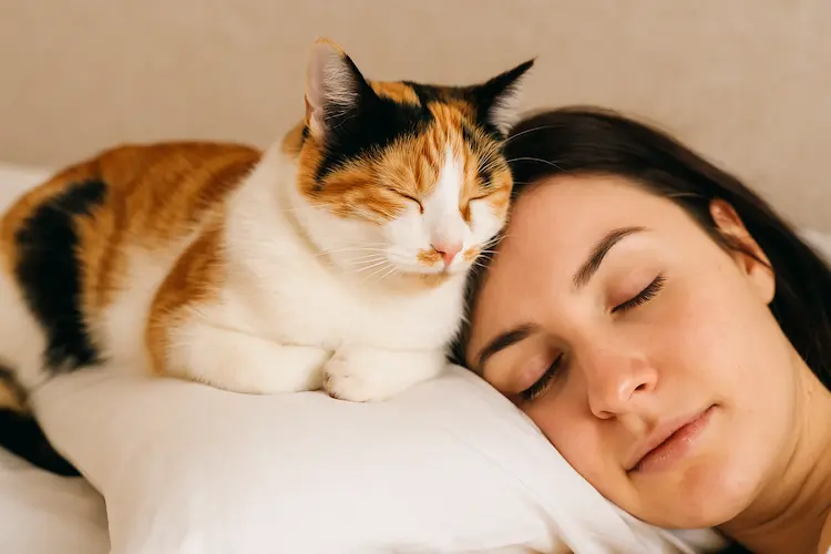 Por que minha gata dorme no meu travesseiro na menstruação?