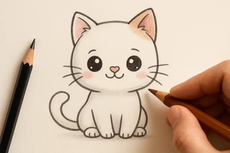 Como Desenhar um Gato Fofo