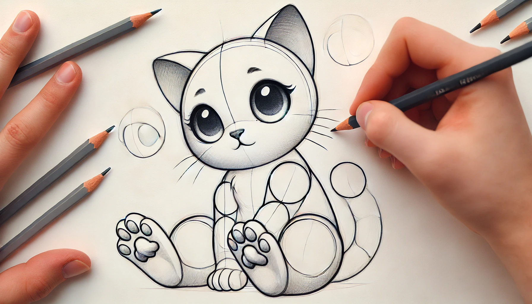 Como Desenhar um Gato Fofo