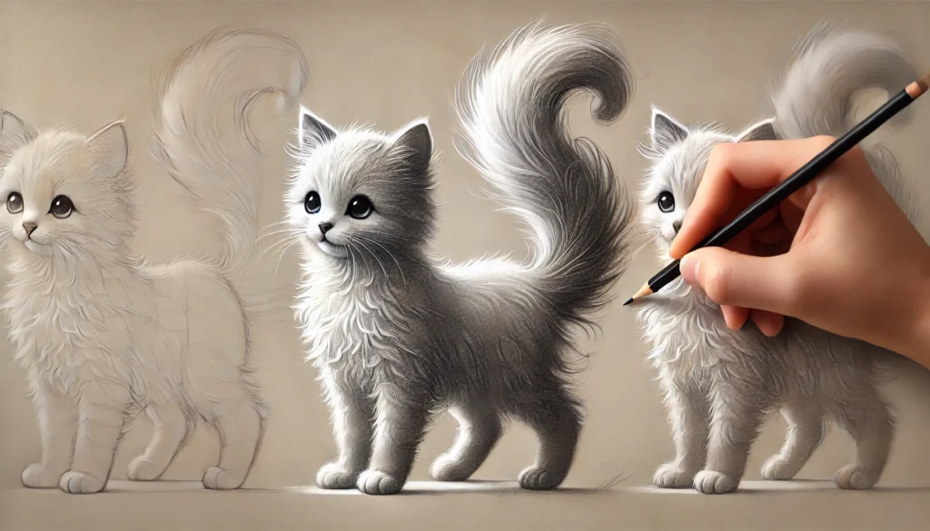 Como Desenhar um Gato Fofo