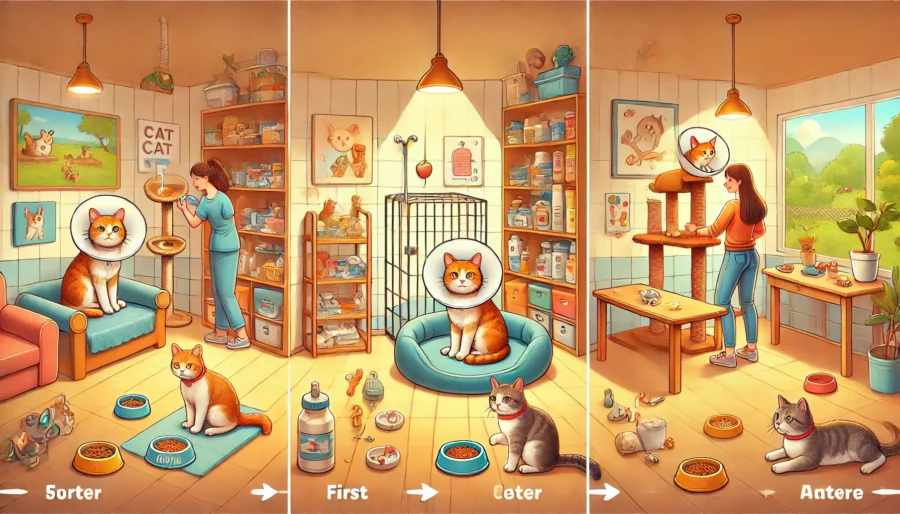 Gato castrado entra no cio