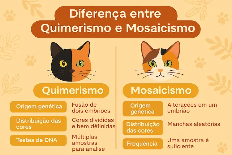 Quimerismo e Mosaicismo em Gatos