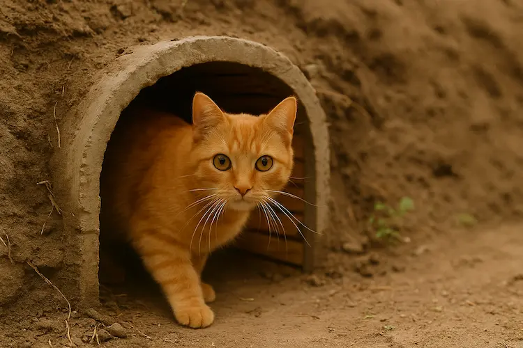 Mini Estação Subterrânea para Gatos