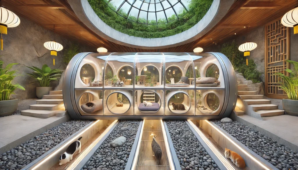 Mini Estação Subterrânea para Gatos