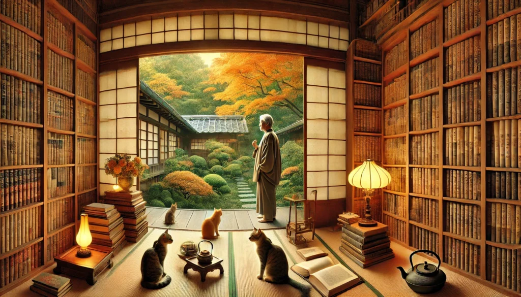 Jirō Osaragi e os Gatos