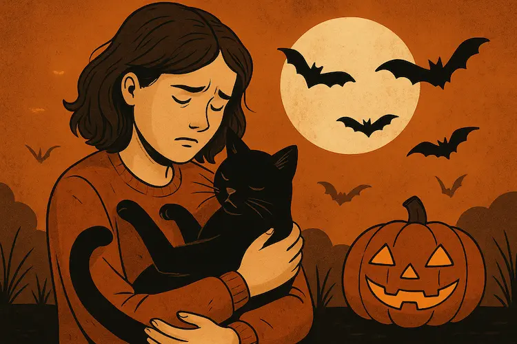 Gatos Pretos em Perigo no Halloween