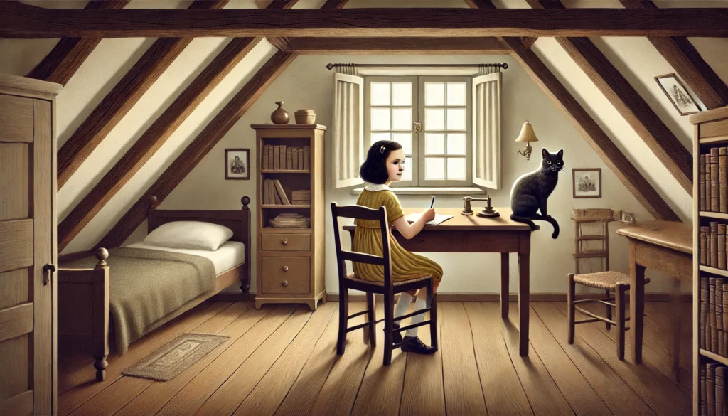 Anne Frank e sua gata Moortje