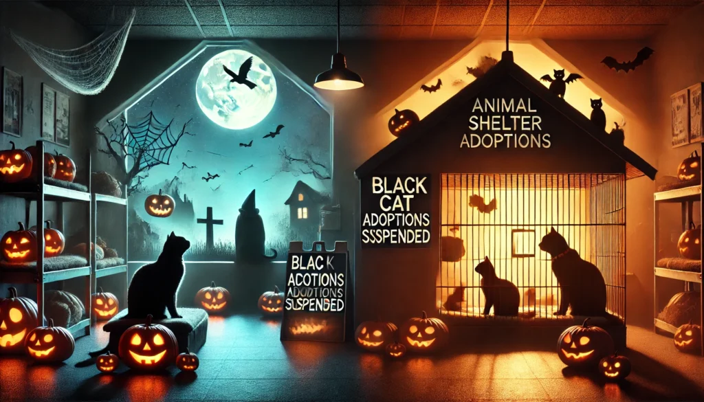 Gatos Pretos em Perigo no Halloween . Gatos Pretos em Perigo no Halloween