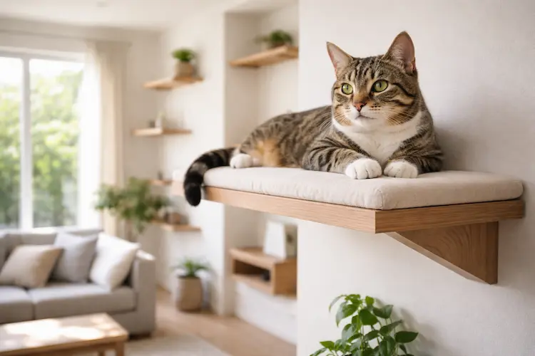 Enriquecimento vertical para gatos