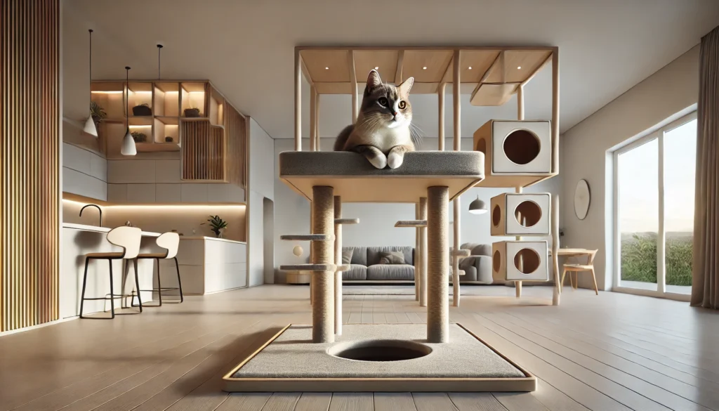 Enriquecimento vertical para gatos