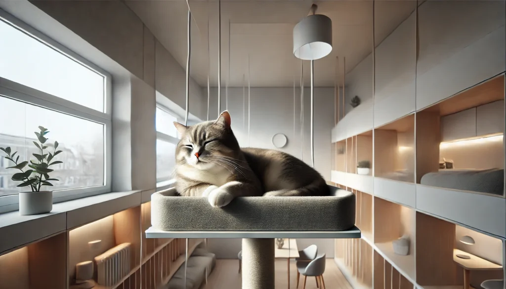 Enriquecimento vertical para gatos