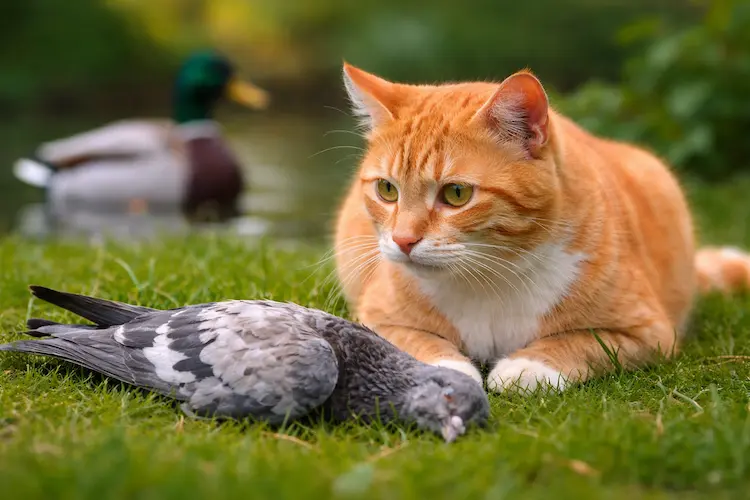 Gato doméstico em ambiente tranquilo, representando atenção à saúde felina e riscos biológicos como a gripe aviária em gatos